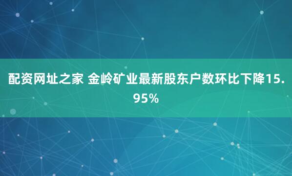 配资网址之家 金岭矿业最新股东户数环比下降15.95%