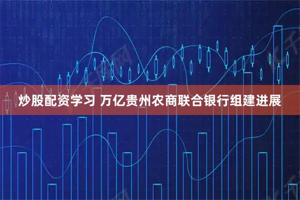 炒股配资学习 万亿贵州农商联合银行组建进展