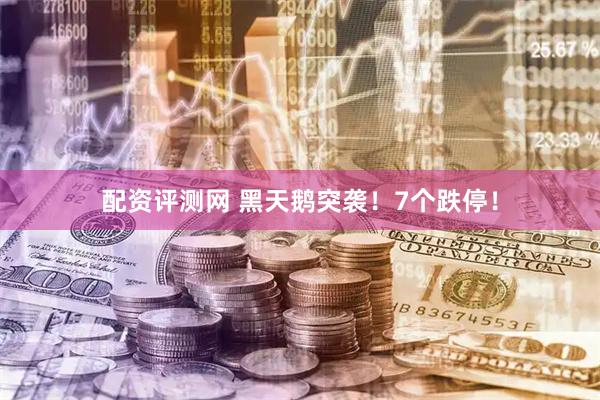 配资评测网 黑天鹅突袭！7个跌停！